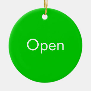 Open / Closed Door Sign Ceramic Tree Decoration