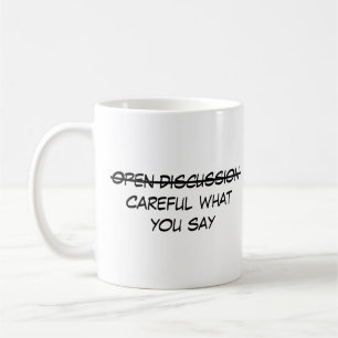Open discussion coffee mug