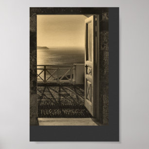 Open door Retro Poster
