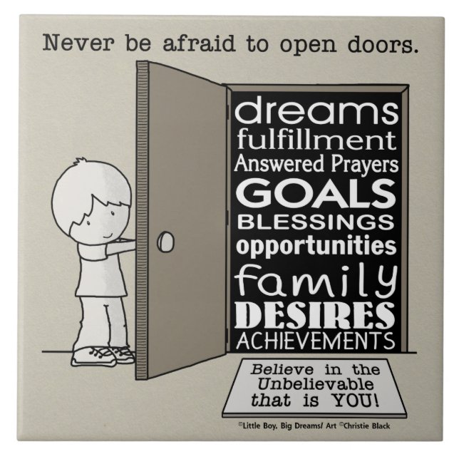 Open Doors Ceramic Tile (Front)