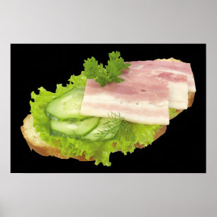 Open Faced Sandwich Poster