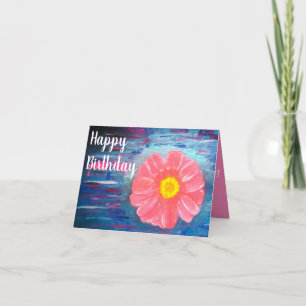 Open Floral Happy Birthday Card