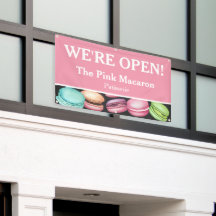 Open for Business | Macaron French Patisserie Pink