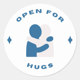 Open For Hugs stickers