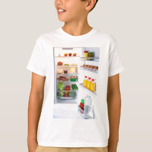 Open fridge filled with food T-Shirt
