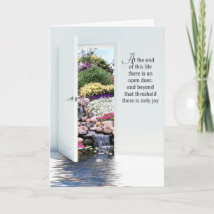 Open Garden Door Sympathy Card
