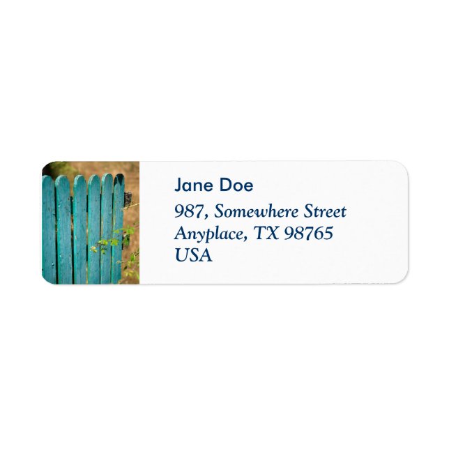 Open gate return address label (Front)