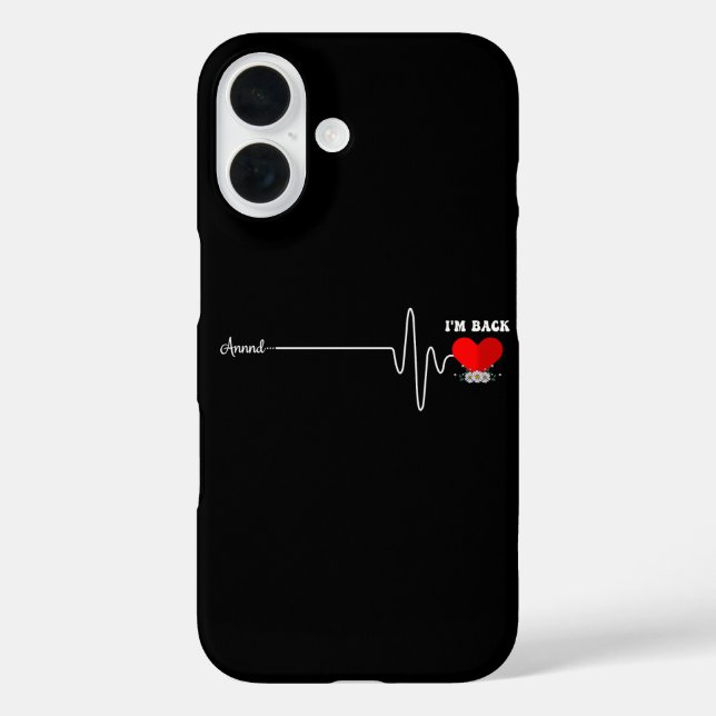  Open Heart Bypass Surgery Heart Attack Survivor Case-Mate iPhone Case (Back)