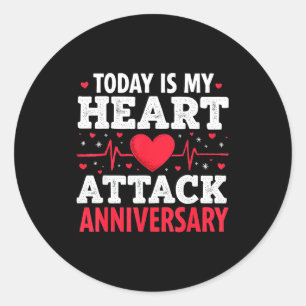 Open Heart Diseases Heart Attack Anniversary Surge Classic Round Sticker