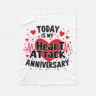 Open Heart Diseases Heart Attack Anniversary Surge Fleece Blanket