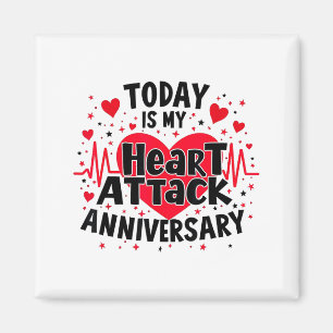 Open Heart Diseases Heart Attack Anniversary Surge Magnet