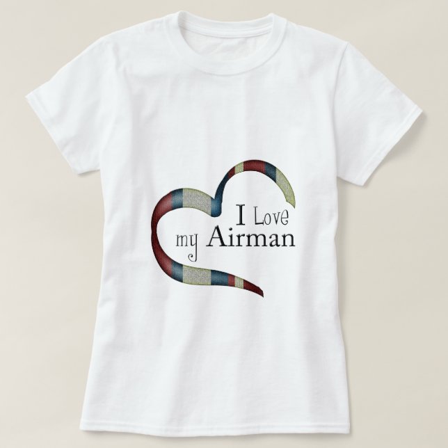 Open Heart : I love my airman T-Shirt (Design Front)