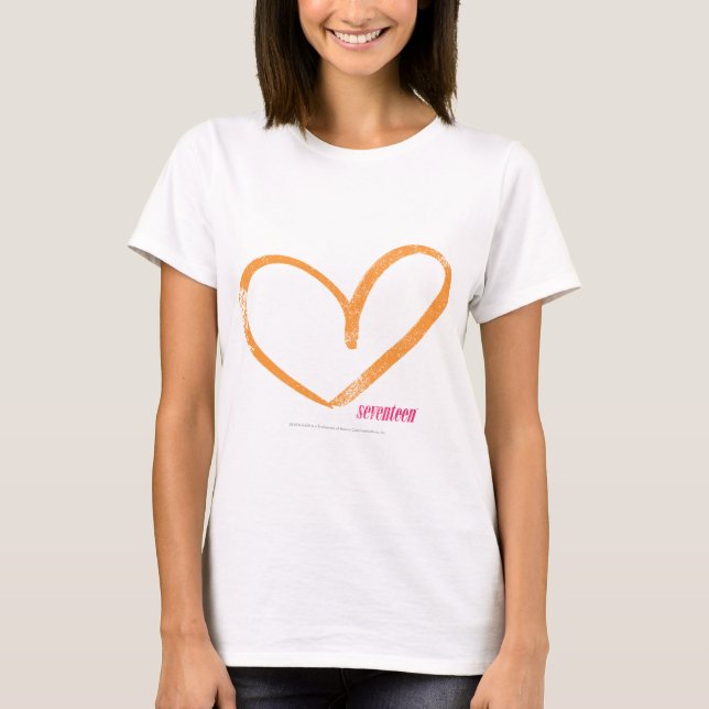 Open Heart Orange T-Shirt (Front)