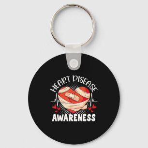 Open Heart Surgery Byp Awareness Heart Heart Disea Key Ring