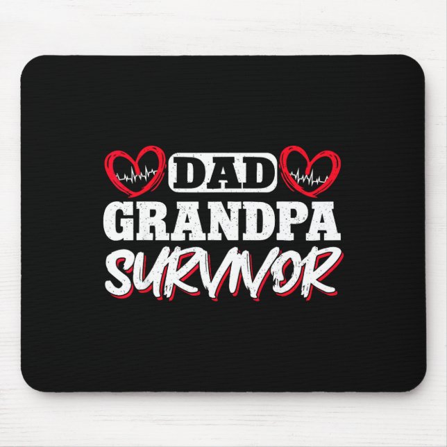 Open Heart Surgery Byp Awareness Heart  Mouse Pad (Front)