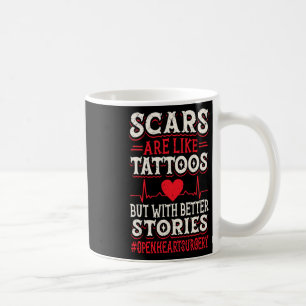 Open Heart Surgery Byp Awareness Heart Proud Mum O Coffee Mug