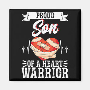 Open Heart Surgery Byp Awareness Heart Proud Son O Magnet