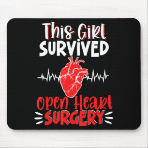 Open Heart Surgery Byp Awareness Heart This Girl S Mouse Pad