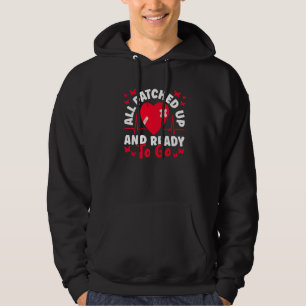 Open Heart Surgery Bypass Awareness Heart Ive Had Hoodie