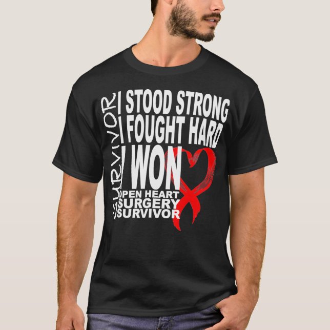 Open Heart Surgery Bypass Recovery Tshirt - Surviv (Front)