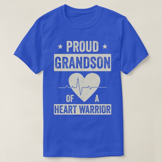Open Heart Surgery CHD Transplant Grandson of Hear T-Shirt (Design Front)