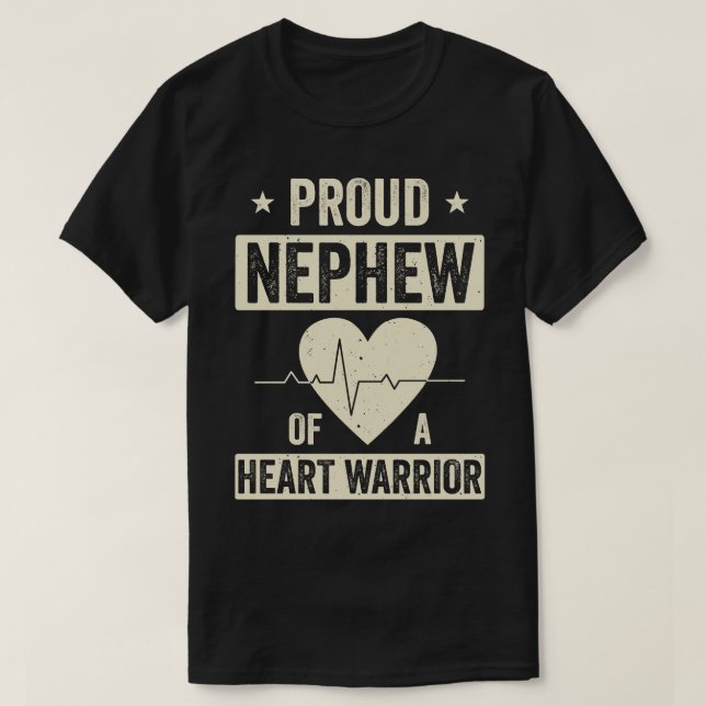 Open Heart Surgery CHD Transplant Nephew of a Hear T-Shirt (Design Front)