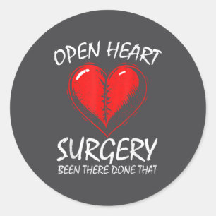 Open Heart Surgery Heart Disease Awareness Chd Sur Classic Round Sticker
