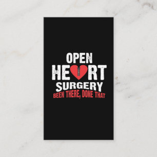 Open Heart Surgery Patient Bypass Recovery Business Card