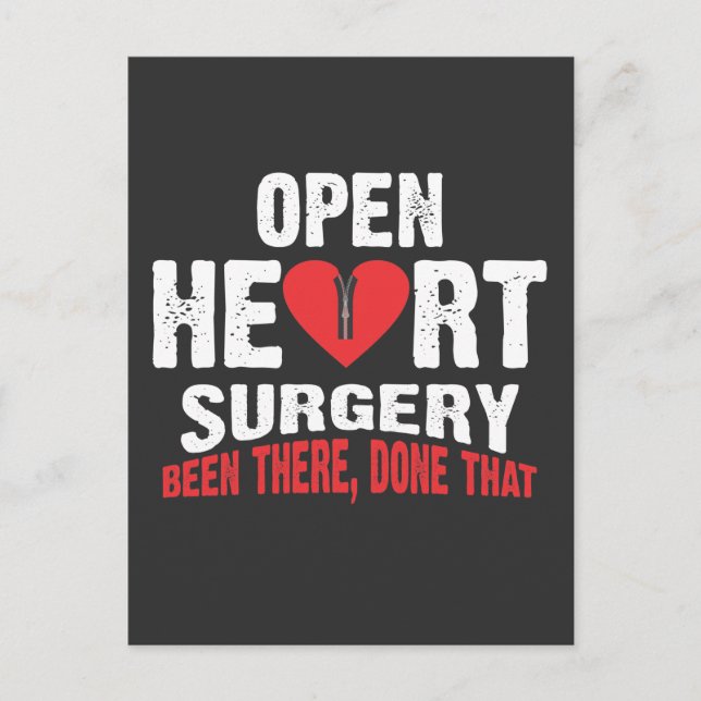 Open Heart Surgery Patient Bypass Recovery Postcard (Front)