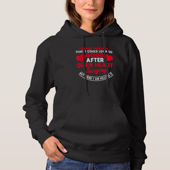 Open Heart Surgery Quadruple Bypass Coronary Arter Hoodie (Front)