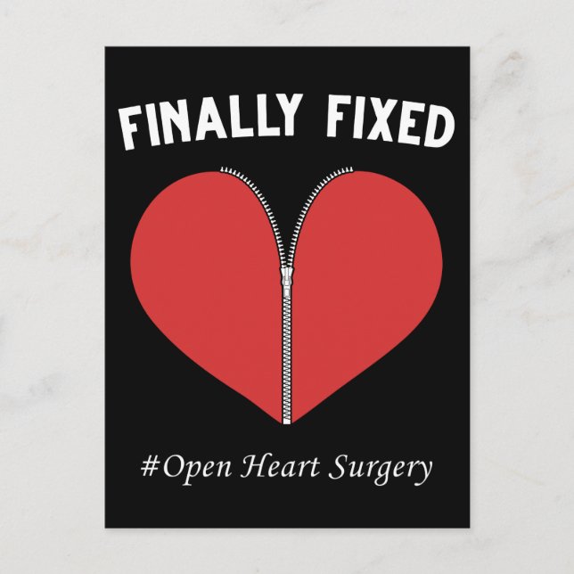 Open Heart Surgery Recovery Operation Bypass Postcard (Front)