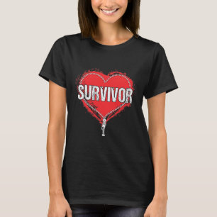 Open Heart Surgery Survivor Cardiac New Life Gift T-Shirt
