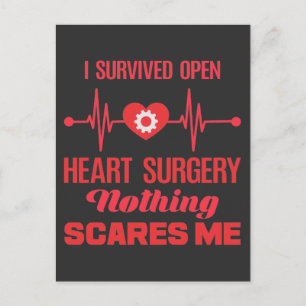 Open Heart Surgery Survivor Get Well Recovery Postcard