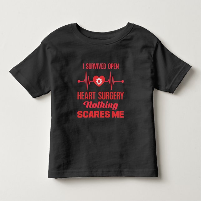 Open Heart Surgery Survivor Get Well Recovery Toddler T-Shirt (Front)