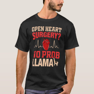 Open Heart Surgery Survivor Llama Lover Heart Sur T-Shirt