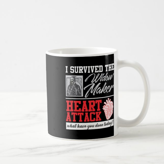 Open Heart Surgery Survivor Widow Maker Heart Atta Coffee Mug (Right)