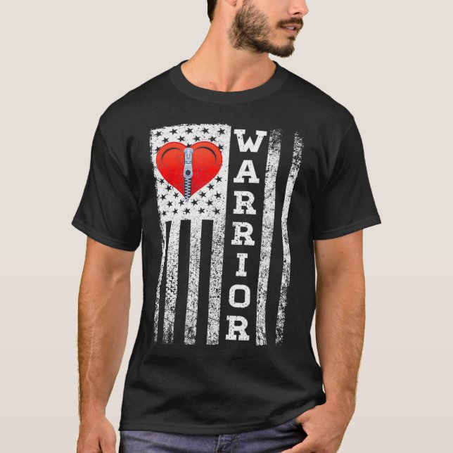 Open Heart Surgery Warrior Gift For Heart Patients T-Shirt (Front)