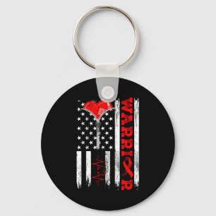 Open Heart Surgery Warrior Heart Disease Awareness Key Ring