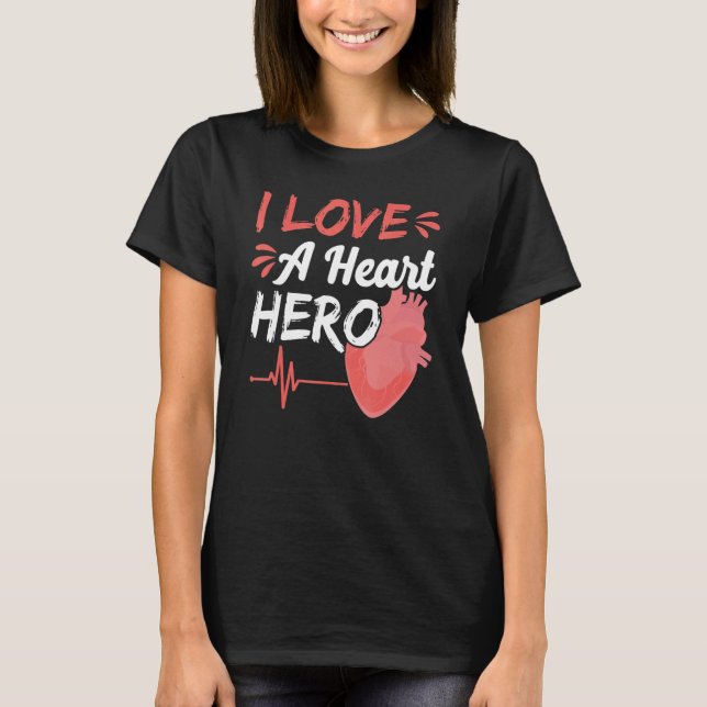 Open Heart Surgery Warrior's Family  Bypass Heart  T-Shirt (Front)