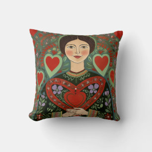 Open Hearted Folk Cushion