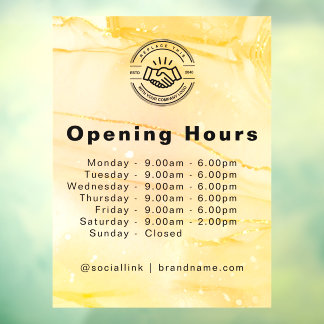 Open Hours Modern Business Logo