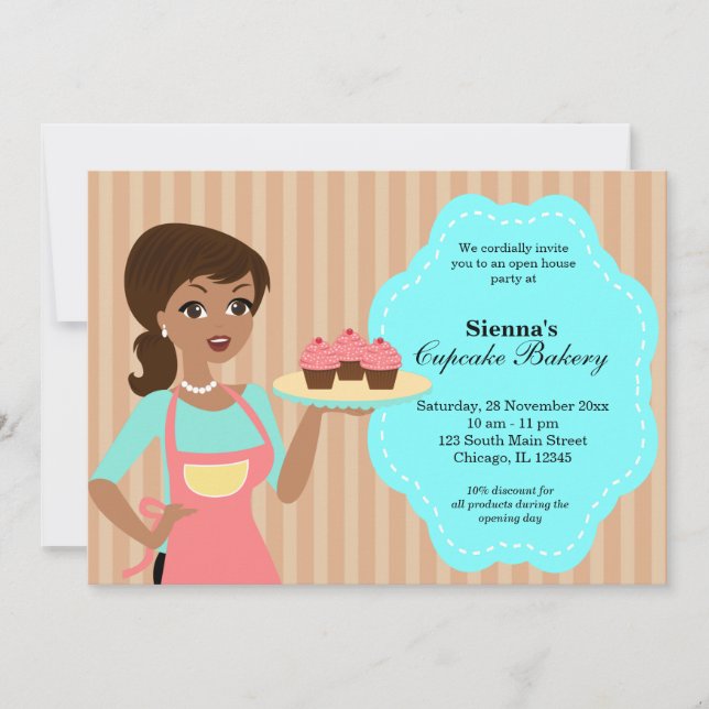 Open House Bakery business Invitation (Front)