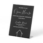 Open House Black White Real Estate Agent Custom