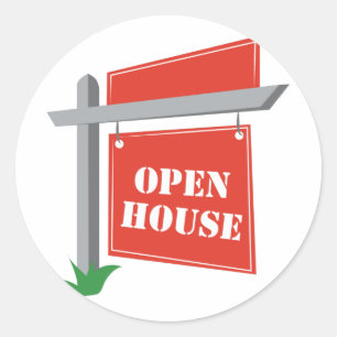 Open House Classic Round Sticker