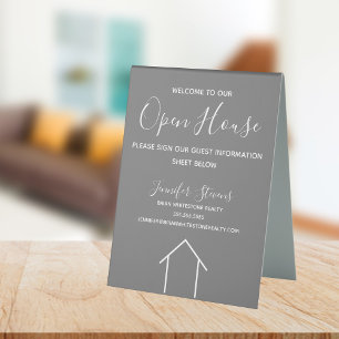 Open House Custom Real Estate Company Chic Grey