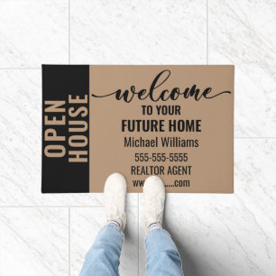 Open House Custom Realtor Welcome for Clients Doormat