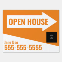 Open House Directional - Orange