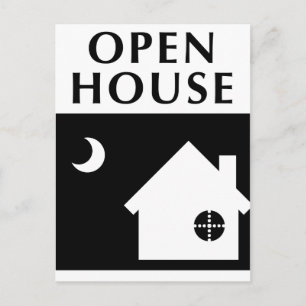 open house / housewarming : pop shapes postcard