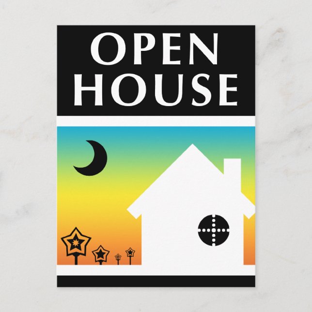 open house / housewarming : pop shapes postcard (Front)
