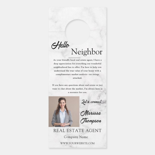 Open House Invitation Real Estate Farming Door Han Hanger (Front)